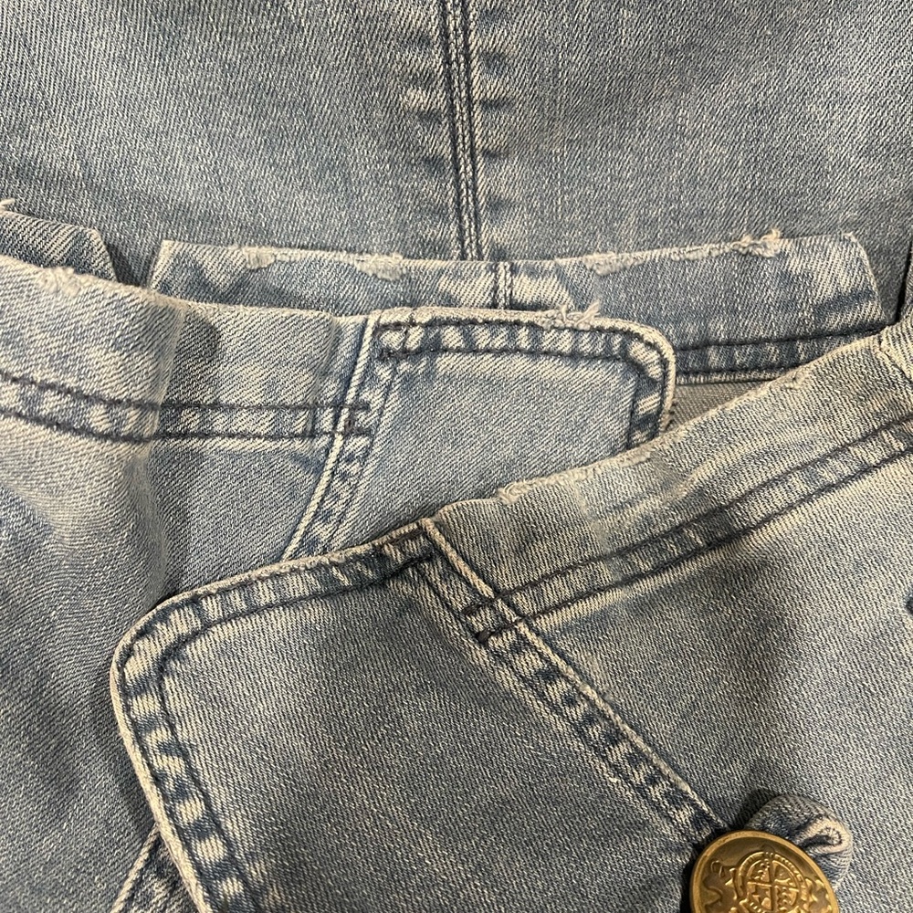 Free People Light Blue Military-Style Jean Jacket - Picture 14 of 14